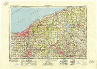 Cleveland Ohio Historical topographic map, 1:250000 scale, 1 X 2 Degree, Year 1950