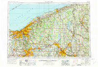 Cleveland Ohio Historical topographic map, 1:250000 scale, 1 X 2 Degree, Year 1956