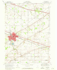 Clyde Ohio Historical topographic map, 1:24000 scale, 7.5 X 7.5 Minute, Year 1969