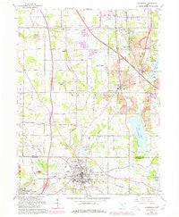 Columbiana Ohio Historical topographic map, 1:24000 scale, 7.5 X 7.5 Minute, Year 1962