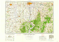 Columbus Ohio Historical topographic map, 1:250000 scale, 1 X 2 Degree, Year 1962