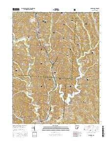 Corning Ohio Current topographic map, 1:24000 scale, 7.5 X 7.5 Minute, Year 2016