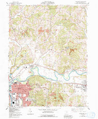 Coshocton Ohio Historical topographic map, 1:24000 scale, 7.5 X 7.5 Minute, Year 1961