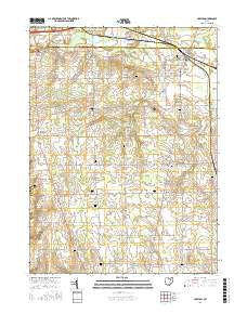 Creston Ohio Current topographic map, 1:24000 scale, 7.5 X 7.5 Minute, Year 2016