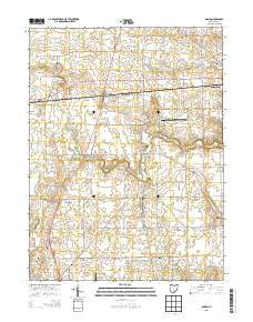 Dawn Ohio Historical topographic map, 1:24000 scale, 7.5 X 7.5 Minute, Year 2013
