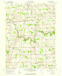 Dawn Ohio Historical topographic map, 1:24000 scale, 7.5 X 7.5 Minute, Year 1961