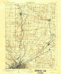 Dayton Ohio Historical topographic map, 1:62500 scale, 15 X 15 Minute, Year 1906