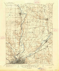 Dayton Ohio Historical topographic map, 1:62500 scale, 15 X 15 Minute, Year 1906