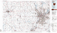 Dayton Ohio Historical topographic map, 1:100000 scale, 30 X 60 Minute, Year 1986