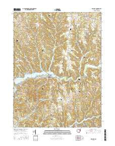 Dellroy Ohio Current topographic map, 1:24000 scale, 7.5 X 7.5 Minute, Year 2016