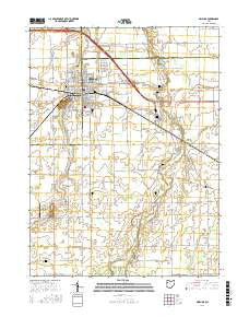 Delphos Ohio Current topographic map, 1:24000 scale, 7.5 X 7.5 Minute, Year 2016
