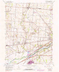 Donnelsville Ohio Historical topographic map, 1:24000 scale, 7.5 X 7.5 Minute, Year 1965