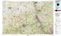 East Liverpool Ohio Historical topographic map, 1:100000 scale, 30 X 60 Minute, Year 1986