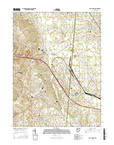 East Liberty Ohio Current topographic map, 1:24000 scale, 7.5 X 7.5 Minute, Year 2016