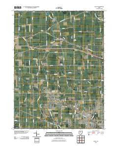 Elida Ohio Historical topographic map, 1:24000 scale, 7.5 X 7.5 Minute, Year 2010