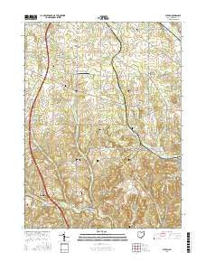 Elkton Ohio Current topographic map, 1:24000 scale, 7.5 X 7.5 Minute, Year 2016