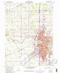 Findlay Ohio Historical topographic map, 1:24000 scale, 7.5 X 7.5 Minute, Year 1960