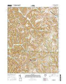 Flushing Ohio Current topographic map, 1:24000 scale, 7.5 X 7.5 Minute, Year 2016