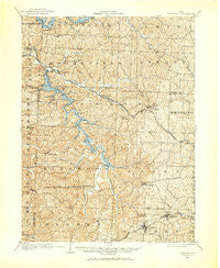 Flushing Ohio Historical topographic map, 1:62500 scale, 15 X 15 Minute, Year 1903