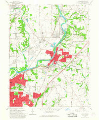Franklin Ohio Historical topographic map, 1:24000 scale, 7.5 X 7.5 Minute, Year 1965