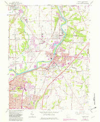 Franklin Ohio Historical topographic map, 1:24000 scale, 7.5 X 7.5 Minute, Year 1965