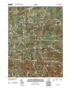 Fredonia Ohio Historical topographic map, 1:24000 scale, 7.5 X 7.5 Minute, Year 2010