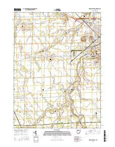 Fremont West Ohio Current topographic map, 1:24000 scale, 7.5 X 7.5 Minute, Year 2016