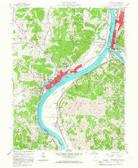 Gallipolis Ohio Historical topographic map, 1:24000 scale, 7.5 X 7.5 Minute, Year 1958