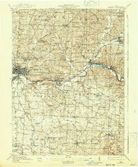 Gambier Ohio Historical topographic map, 1:62500 scale, 15 X 15 Minute, Year 1914