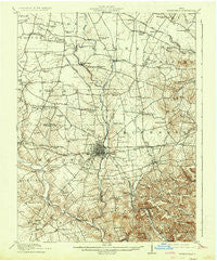 Greenfield Ohio Historical topographic map, 1:62500 scale, 15 X 15 Minute, Year 1917