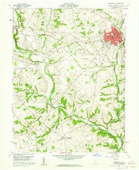 Greenfield Ohio Historical topographic map, 1:24000 scale, 7.5 X 7.5 Minute, Year 1960