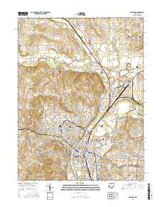 Hamilton Ohio Current topographic map, 1:24000 scale, 7.5 X 7.5 Minute, Year 2016