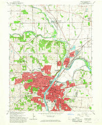 Hamilton Ohio Historical topographic map, 1:24000 scale, 7.5 X 7.5 Minute, Year 1965