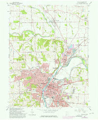 Hamilton Ohio Historical topographic map, 1:24000 scale, 7.5 X 7.5 Minute, Year 1965