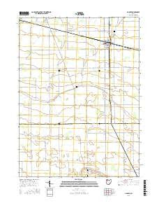 Hamler Ohio Current topographic map, 1:24000 scale, 7.5 X 7.5 Minute, Year 2016