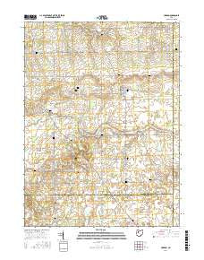 Harrod Ohio Current topographic map, 1:24000 scale, 7.5 X 7.5 Minute, Year 2016