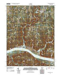 Higginsport Ohio Historical topographic map, 1:24000 scale, 7.5 X 7.5 Minute, Year 2010