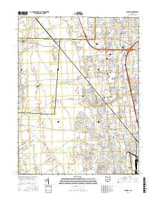 Hilliard Ohio Current topographic map, 1:24000 scale, 7.5 X 7.5 Minute, Year 2016