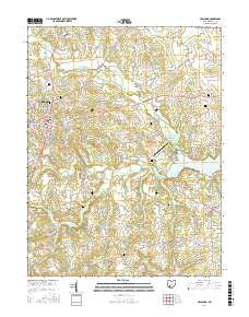 Hillsboro Ohio Current topographic map, 1:24000 scale, 7.5 X 7.5 Minute, Year 2016