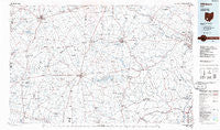Hillsboro Ohio Historical topographic map, 1:100000 scale, 30 X 60 Minute, Year 1986