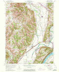 Hooven Ohio Historical topographic map, 1:24000 scale, 7.5 X 7.5 Minute, Year 1954