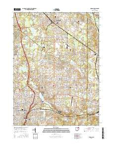 Hudson Ohio Current topographic map, 1:24000 scale, 7.5 X 7.5 Minute, Year 2016