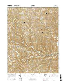 Hunter Ohio Current topographic map, 1:24000 scale, 7.5 X 7.5 Minute, Year 2016