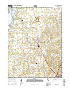 Huntsville Ohio Current topographic map, 1:24000 scale, 7.5 X 7.5 Minute, Year 2016