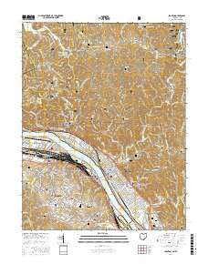 Ironton Ohio Current topographic map, 1:24000 scale, 7.5 X 7.5 Minute, Year 2016