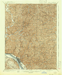 Ironton Ohio Historical topographic map, 1:62500 scale, 15 X 15 Minute, Year 1900