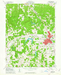 Jackson Ohio Historical topographic map, 1:24000 scale, 7.5 X 7.5 Minute, Year 1961