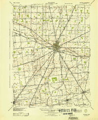 Kenton Ohio Historical topographic map, 1:62500 scale, 15 X 15 Minute, Year 1944