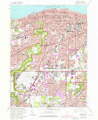 Lakewood Ohio Historical topographic map, 1:24000 scale, 7.5 X 7.5 Minute, Year 1963