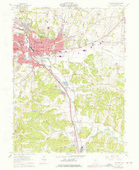 Lancaster Ohio Historical topographic map, 1:24000 scale, 7.5 X 7.5 Minute, Year 1961
